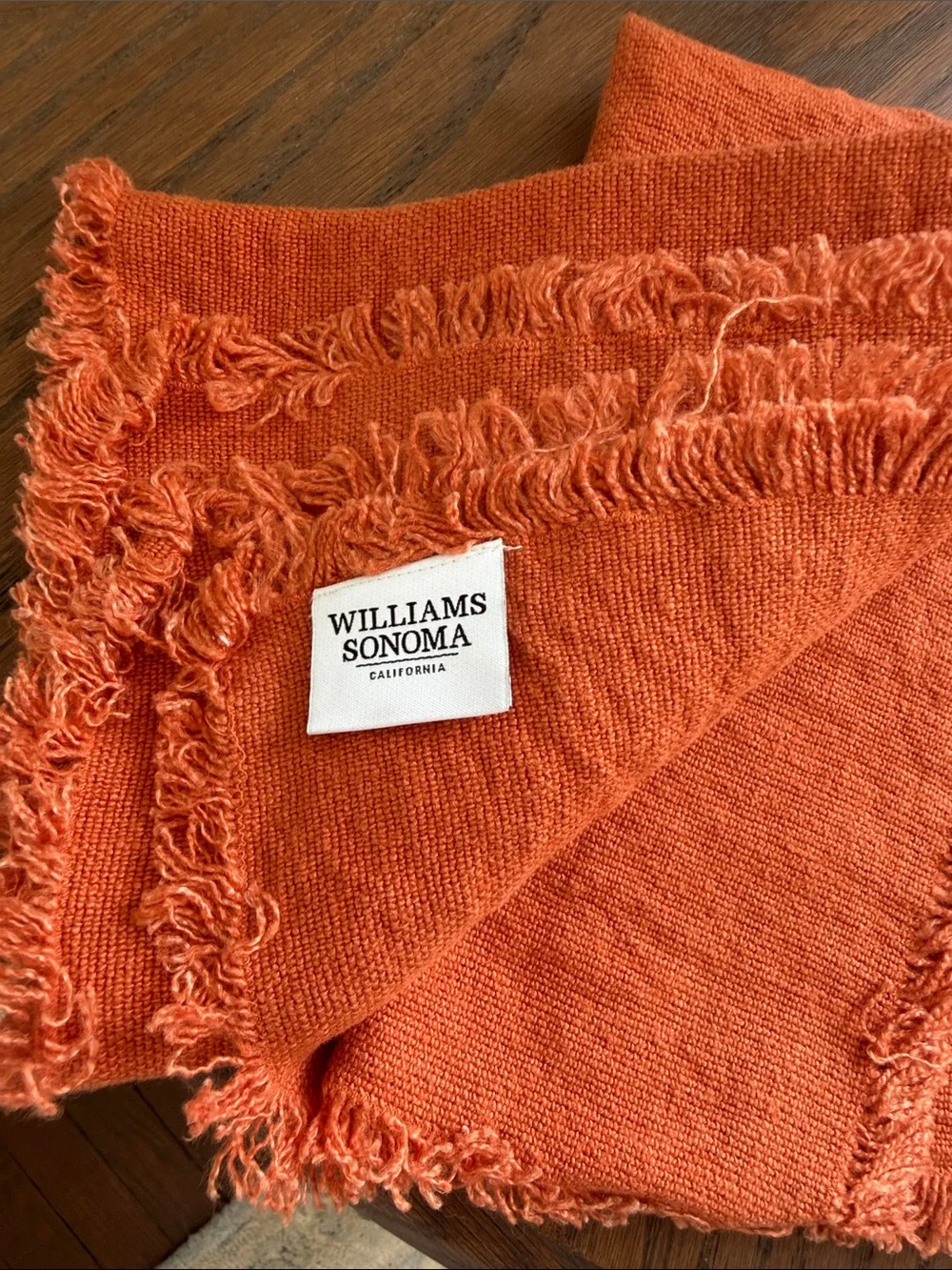 Williams Sonoma Orange Cotton Napkins - Set of 4